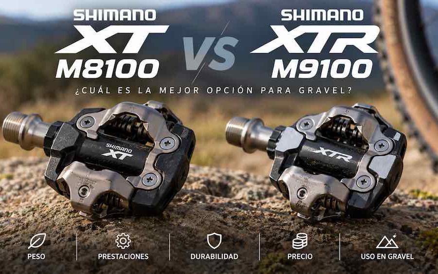 Shimano XT M8100 vs XTR M9100 para gravel