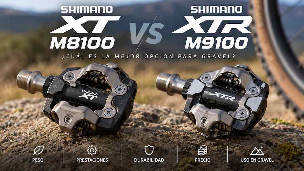 Shimano XT M8100 vs XTR M9100 para gravel