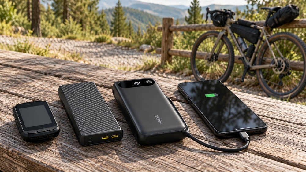Mejores baterías externas de 20.000 mAh para bikepacking