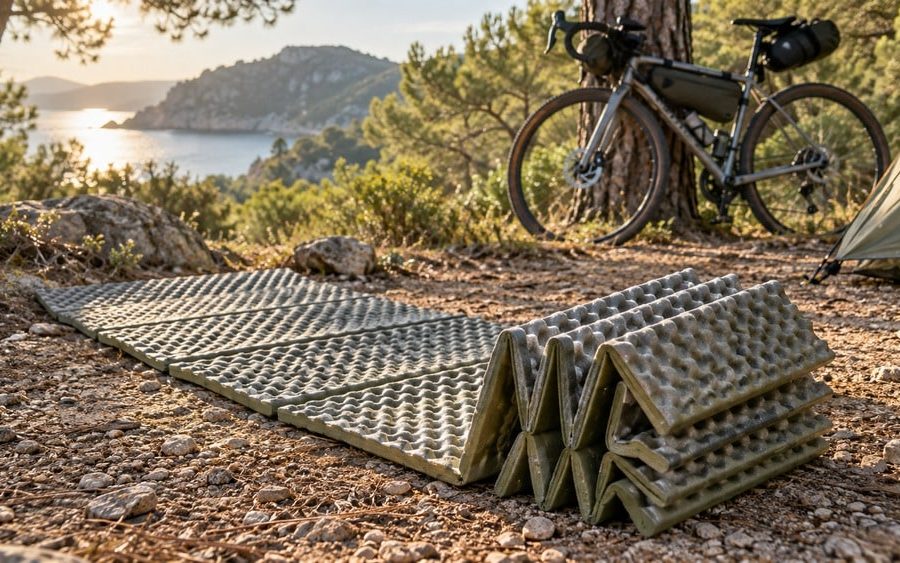 Esterillas espuma plegables para bikepacking