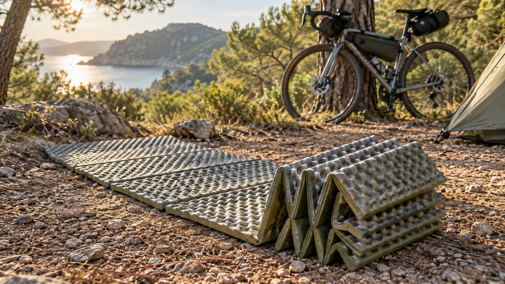 Esterillas espuma plegables para bikepacking