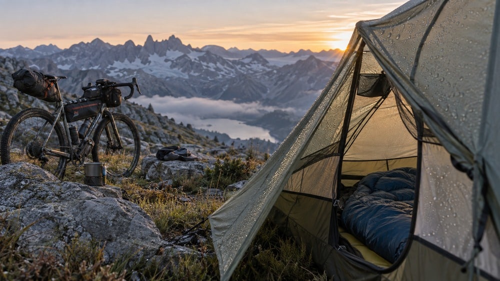 Condensación en la tienda de bikepacking, cómo mantener seco el saco