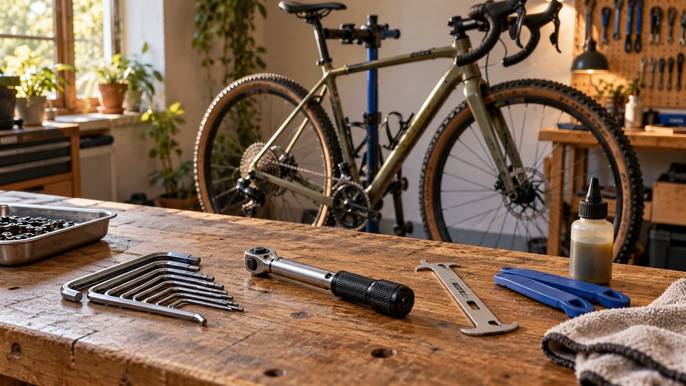 Qué herramientas merece la pena tener para mantener tu gravel en casa