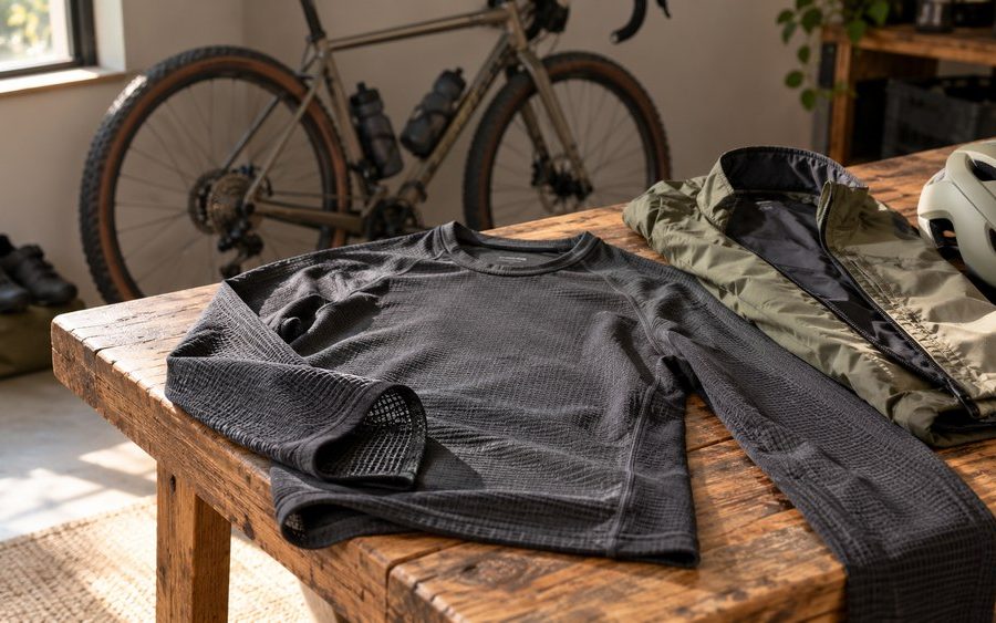 Camisetas interiores térmicas sintéticas para gravel
