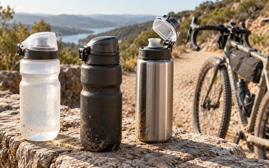 Bidones con tapa antipolvo para gravel