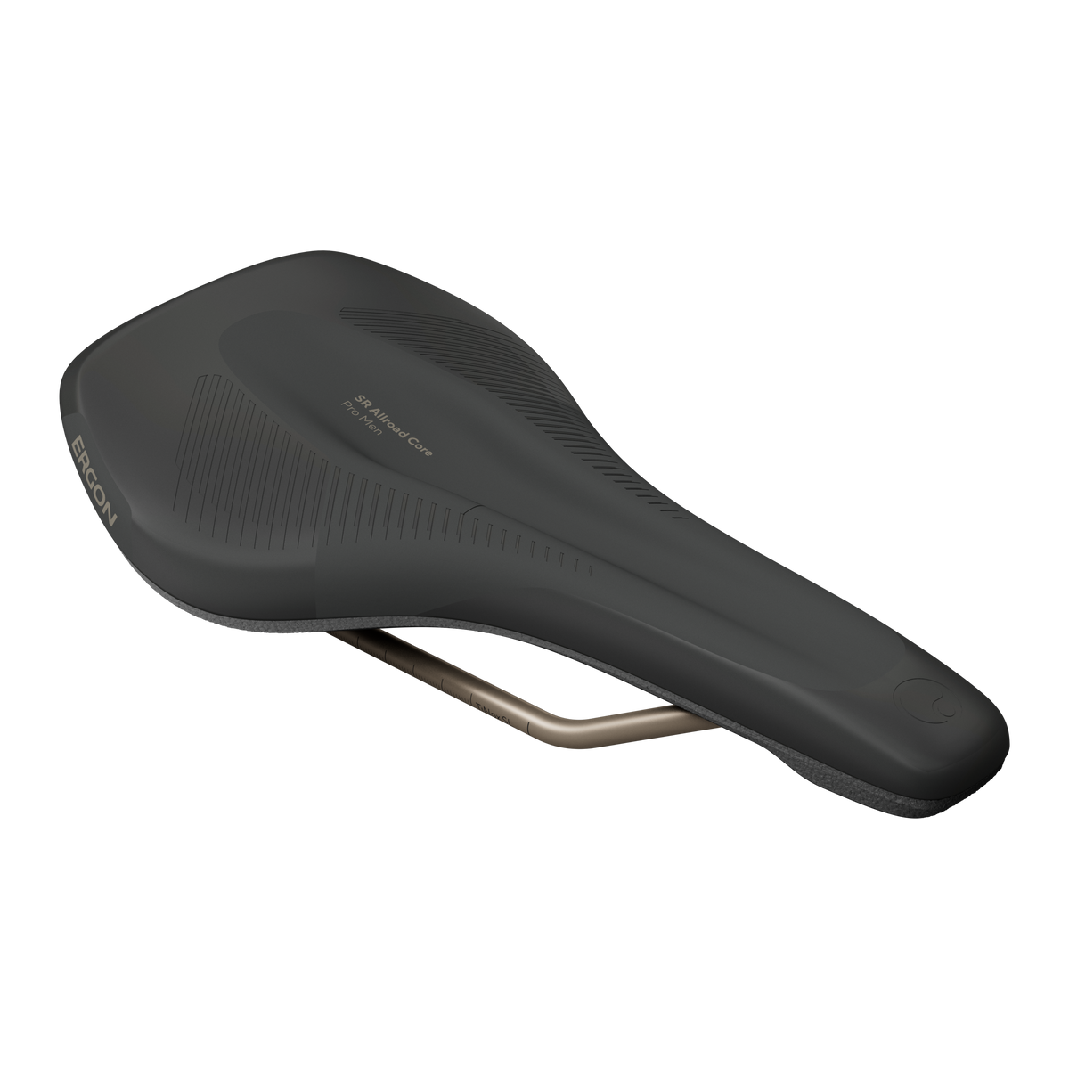 Sillín Ergon SR Allroad Core Pro Men negro con raíles TiNox