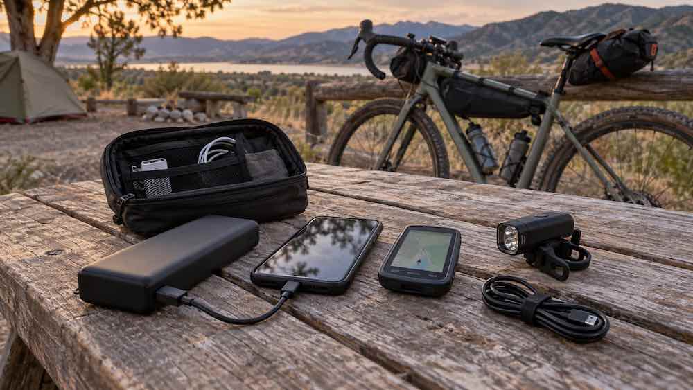 Autonomía eléctrica en bikepacking: GPS, móvil y luces