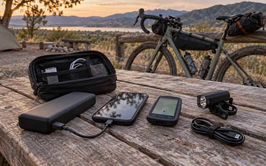 Autonomía eléctrica en bikepacking: GPS, móvil y luces